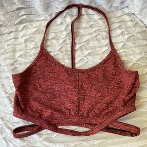 Fp free people movement meduim sports athletic bra reddish with black. Like new